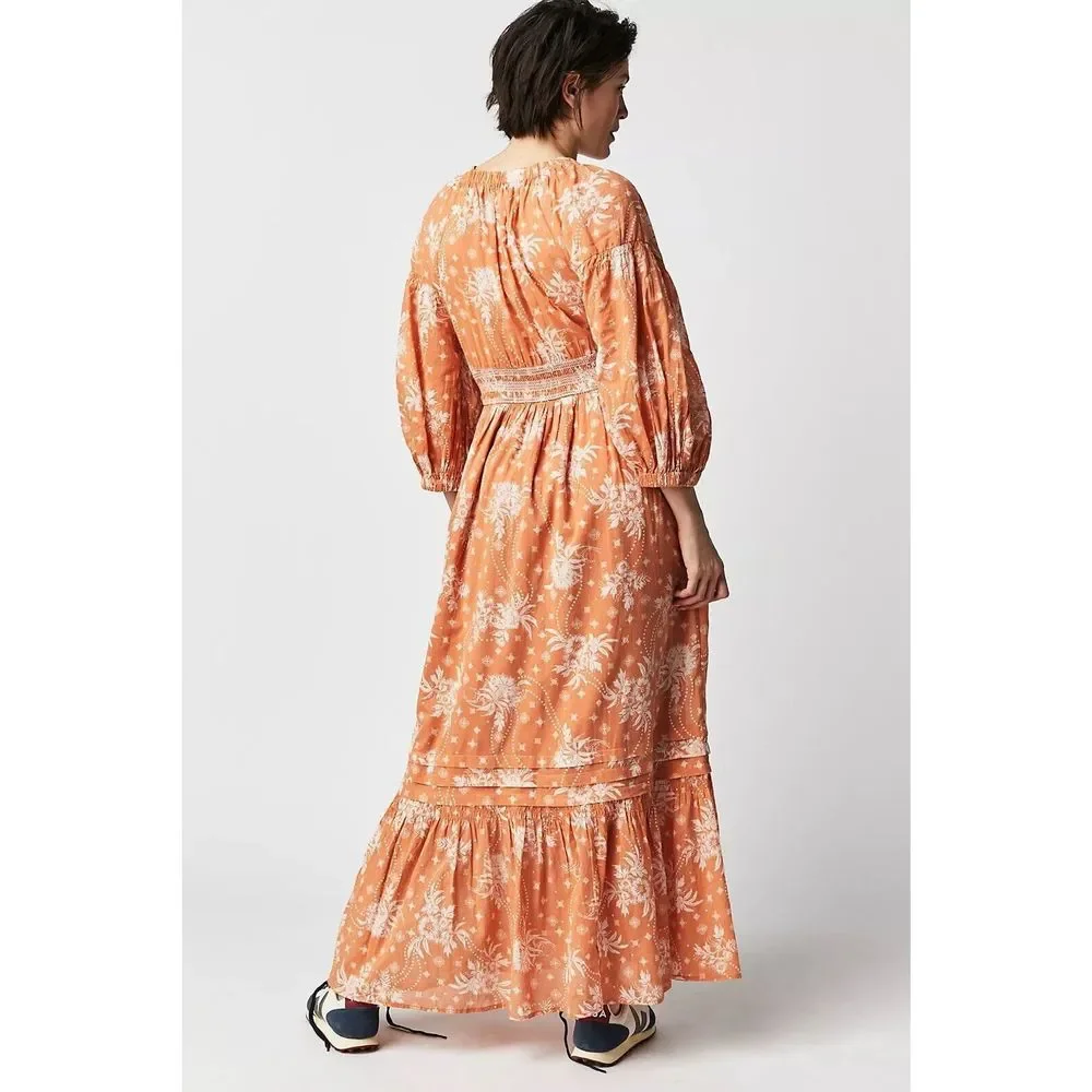 New Free People Golden Hour Maxi Dress size Medium - Picture 3 of 9